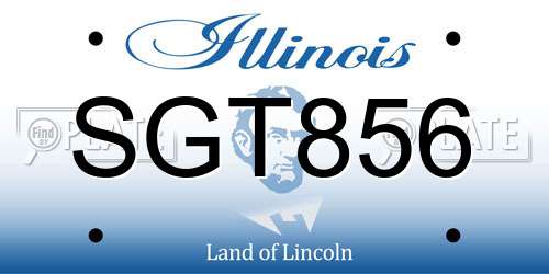 SGT856 Illinois License Plate