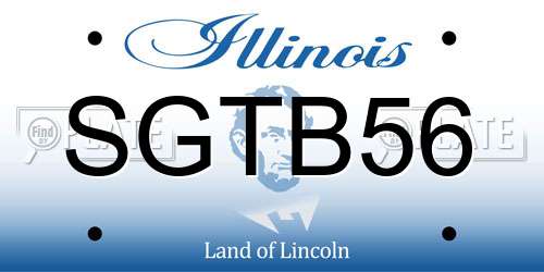 SGTB56 Illinois License Plate
