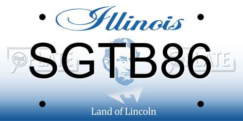 SGTB86 Illinois License Plate