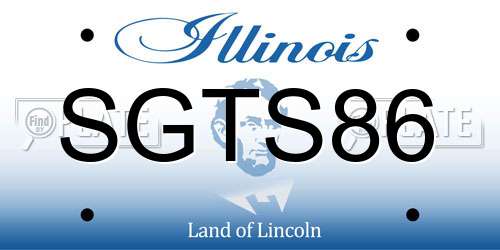 SGTS86 Illinois License Plate
