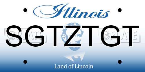 SGTZTGT Illinois License Plate