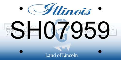 SH07959 Illinois License Plate