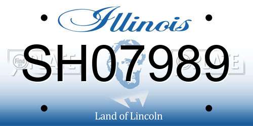 SH07989 Illinois License Plate