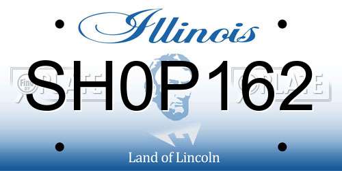 SH0P162 Illinois License Plate