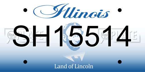 SH15514 Illinois License Plate