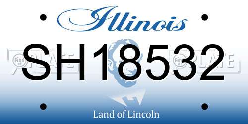SH18532 Illinois License Plate