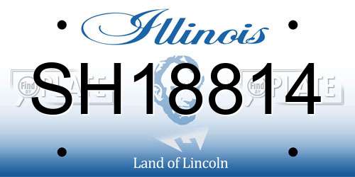 SH18814 Illinois License Plate