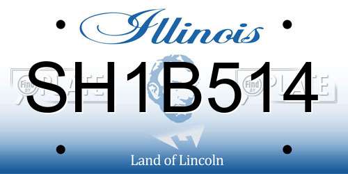SH1B514 Illinois License Plate