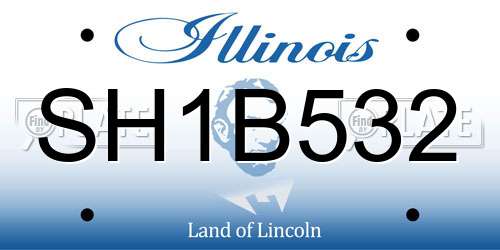 SH1B532 Illinois License Plate