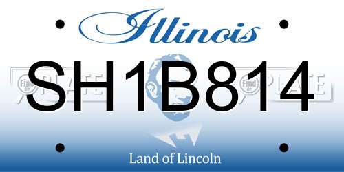 SH1B814 Illinois License Plate
