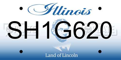 SH1G620 Illinois License Plate