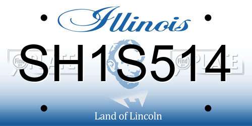SH1S514 Illinois License Plate