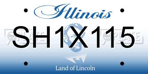 SH1X115 Illinois License Plate