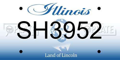 SH3952 Illinois License Plate