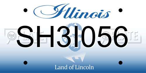 SH3I056 Illinois License Plate