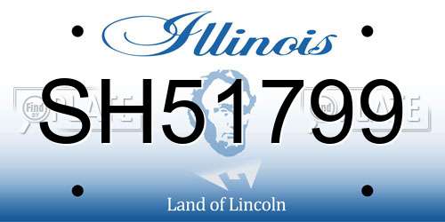 SH51799 Illinois License Plate