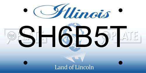 SH6B5T Illinois License Plate