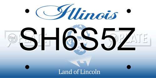 SH6S5Z Illinois License Plate