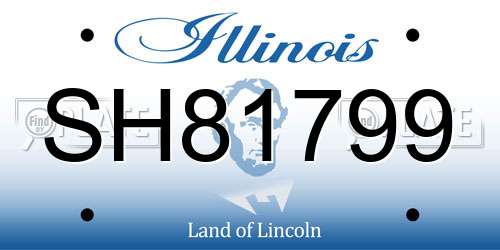SH81799 Illinois License Plate
