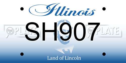 SH907 Illinois License Plate
