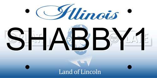 SHABBY1 Illinois License Plate