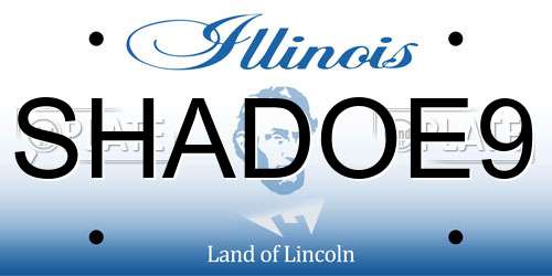 SHADOE9 Illinois License Plate