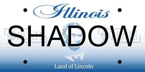 SHADOW Illinois License Plate