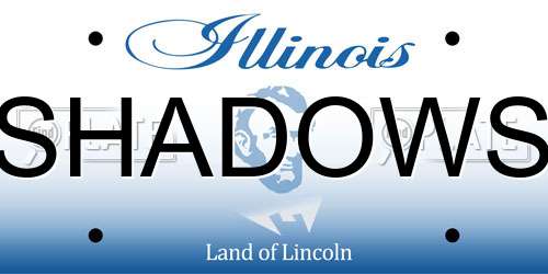 SHADOWS Illinois License Plate