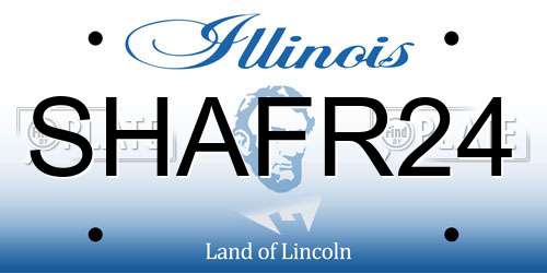 SHAFR24 Illinois License Plate
