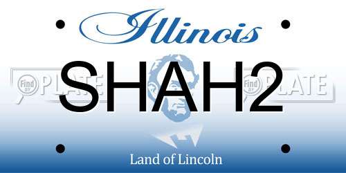 SHAH2 Illinois License Plate
