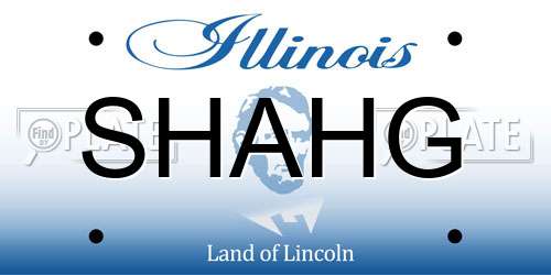 SHAHG Illinois License Plate