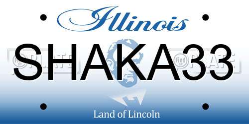 SHAKA33 Illinois License Plate