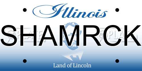 SHAMRCK Illinois License Plate