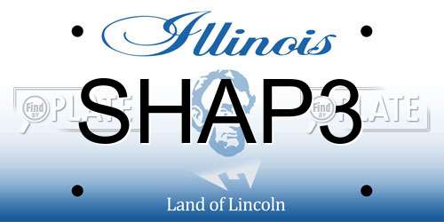 SHAP3 Illinois License Plate