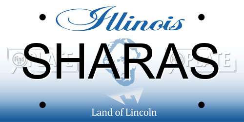 SHARAS Illinois License Plate