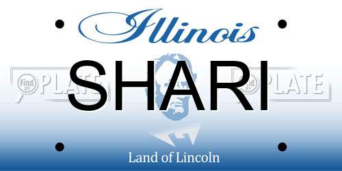 SHARI Illinois License Plate
