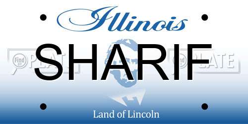 SHARIF Illinois License Plate