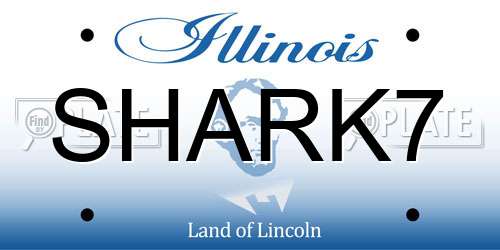 SHARK7 Illinois License Plate