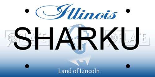 SHARKU Illinois License Plate