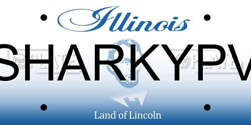 SHARKYPV Illinois License Plate