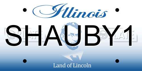 SHAUBY1 Illinois License Plate