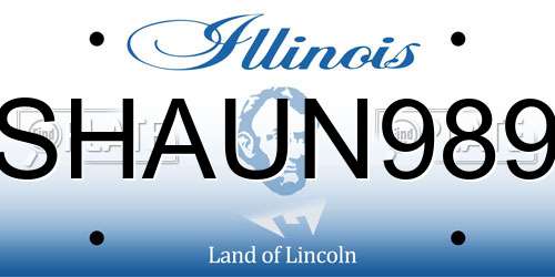 SHAUN989 Illinois License Plate