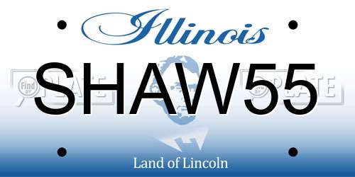 SHAW55 Illinois License Plate