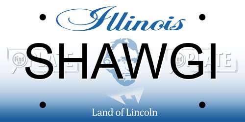 SHAWGI Illinois License Plate