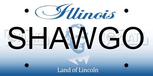 SHAWGO Illinois License Plate