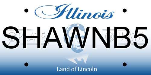 SHAWNB5 Illinois License Plate