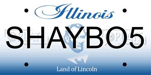 SHAYBO5 Illinois License Plate
