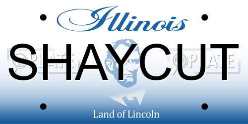 SHAYCUT Illinois License Plate