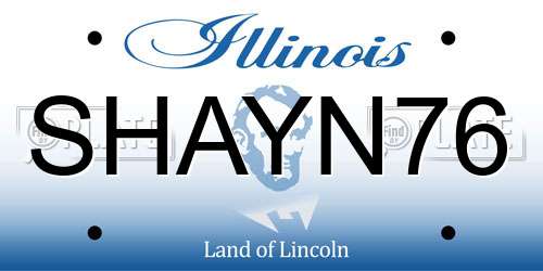 SHAYN76 Illinois License Plate