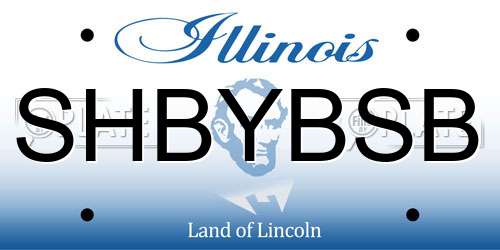 SHBYBSB Illinois License Plate